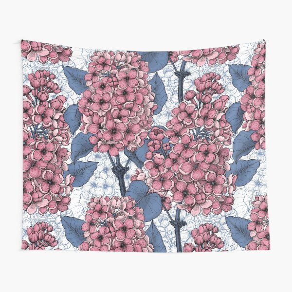 Lilac in pink and blue Tapestry