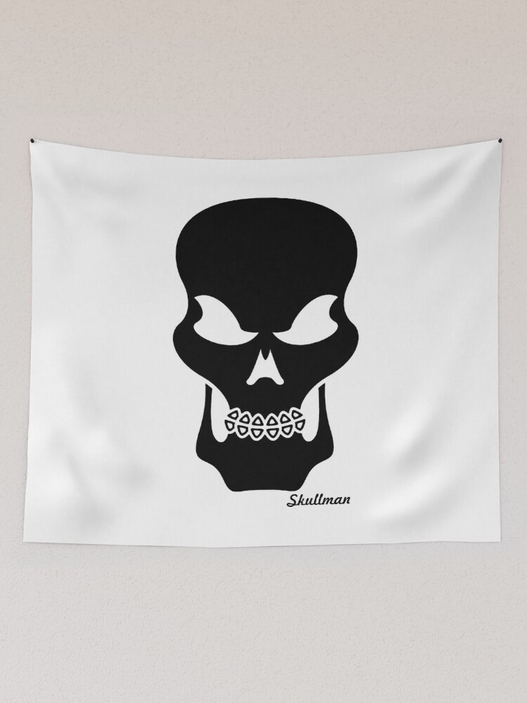 Black skull online tapestry