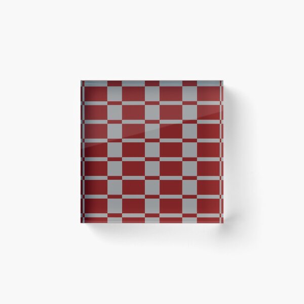 Item preview, Red and Grey Block Pattern designed and sold by Poetic Patterns Studio.