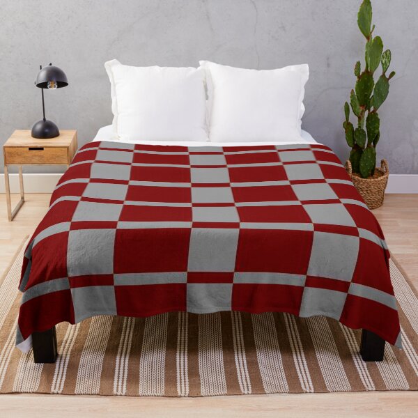 Item preview, Red and Grey Block Pattern designed and sold by Poetic Patterns Studio.