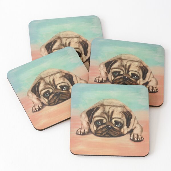 Item preview, Cute Pug dog pastel designed and sold by k9printart.