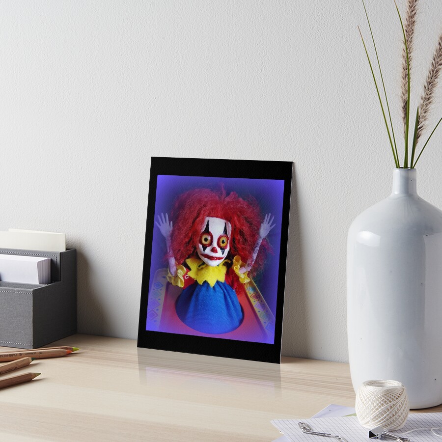 Jack In The Box Clown Horror Doll ~ Lady Scream Art Board Print