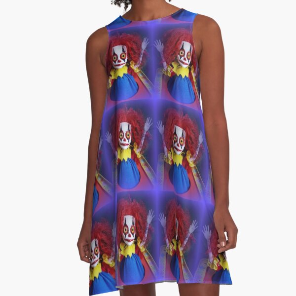 Jack In The Box Clown Horror Doll ~ Lady Scream A-Line Dress