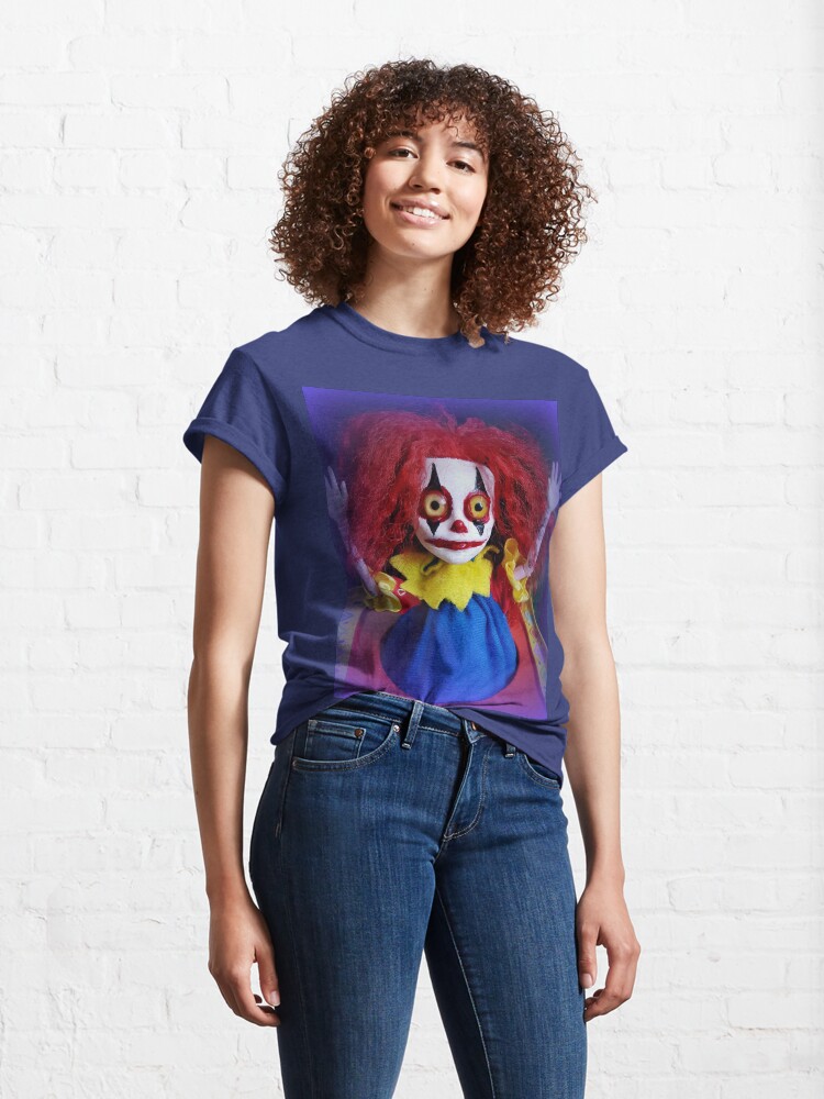 Alternate view of Jack In The Box Clown Horror Doll ~ Lady Scream Classic T-Shirt