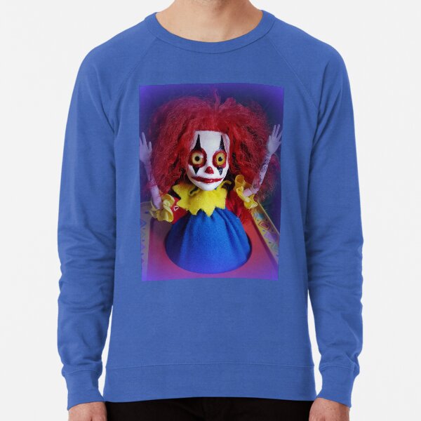 Jack In The Box Clown Horror Doll ~ Lady Scream Lightweight Sweatshirt