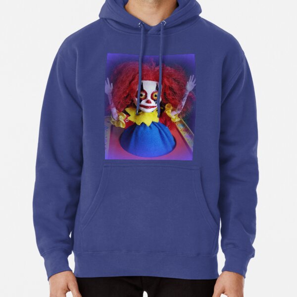 Jack In The Box Clown Horror Doll ~ Lady Scream Pullover Hoodie