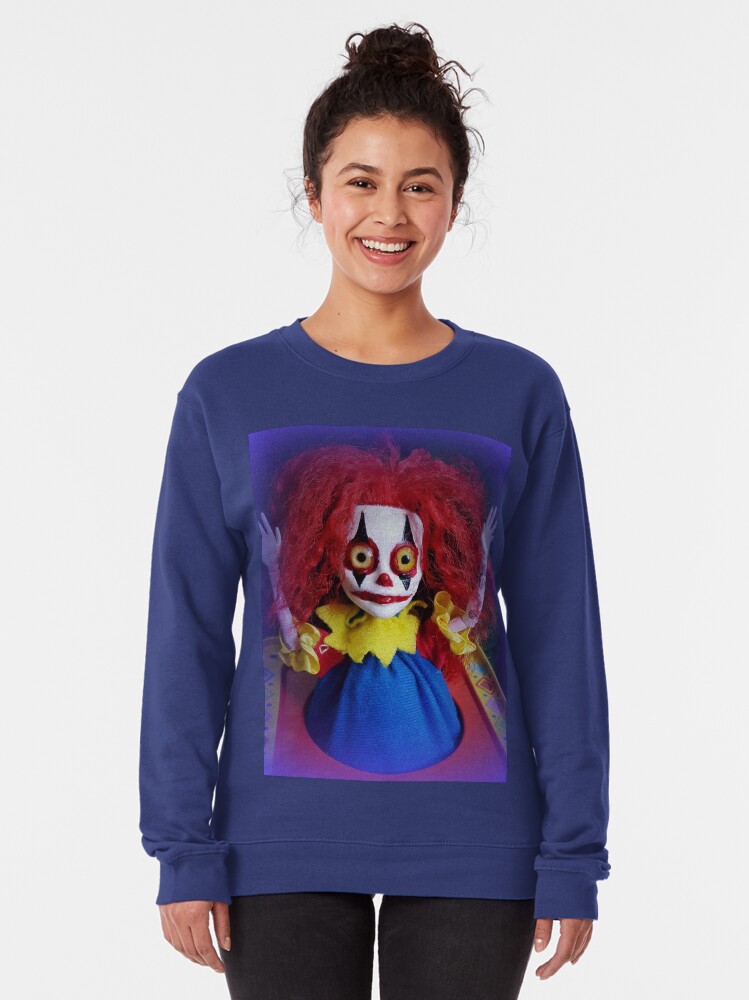 Alternate view of Jack In The Box Clown Horror Doll ~ Lady Scream Pullover Sweatshirt