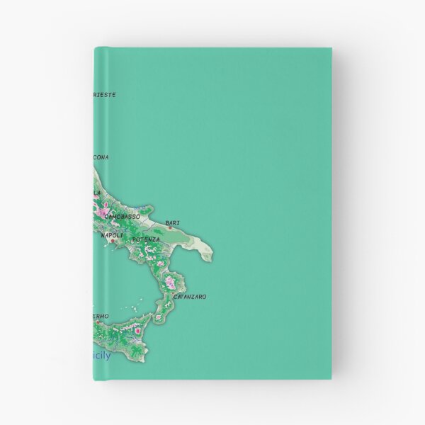 Item preview, map of ITALY with relief topographic map of ITALY with Capital and Major cities Lakes and Rivers designed and sold by mashmosh.