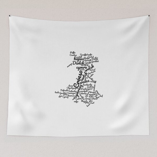 Item preview, Wales Map Word Cloud designed and sold by juvajay.