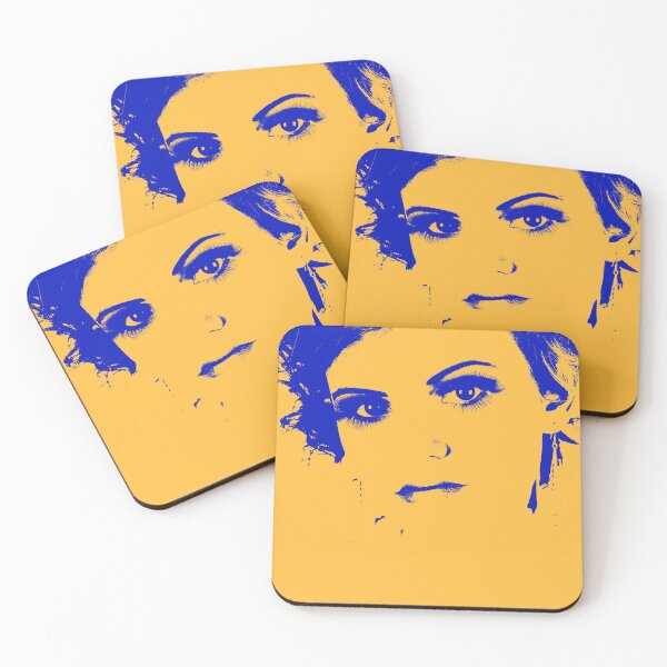 Item preview, Poster with girl over orange background in pop art style designed and sold by anytka.