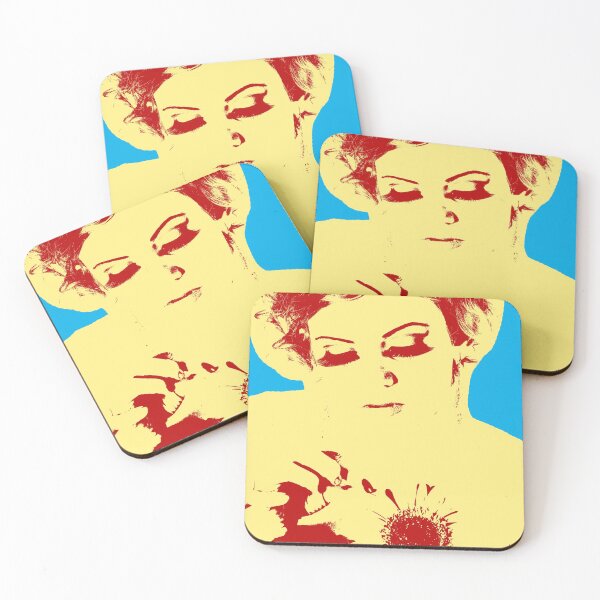 Item preview, Poster with girl over blue background in pop art style designed and sold by anytka.