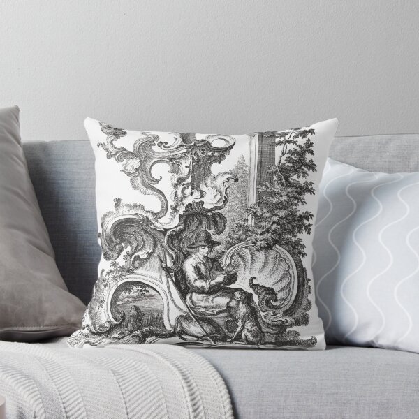 Item preview, A Man and His Dog at Noon Antique Baroque designed and sold by AntiqueImages.