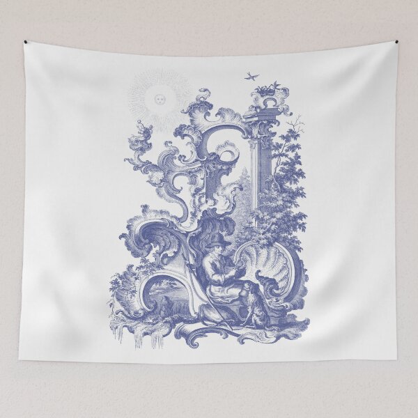 Item preview, Man and Dog Happiness Vintage Rococo designed and sold by AntiqueImages.