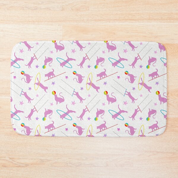 Item preview, Acrobatic Cats in Pink & White designed and sold by The Wellington Boot.