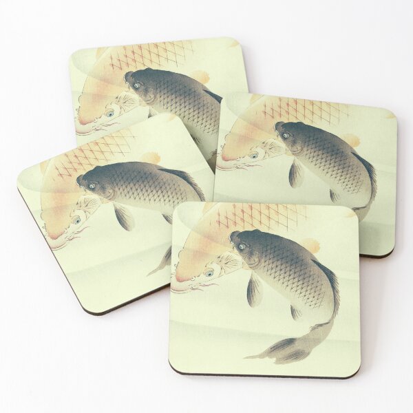 Item preview, Two Carp - Japanese Art 1900s designed and sold by pennyandhorse.