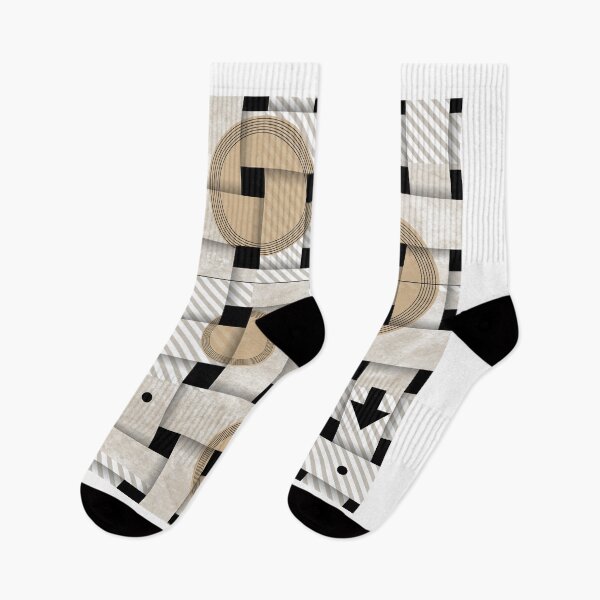 Item preview, Weave Black and Beige Circle Pattern with Spots and Arrows designed and sold by KALEIDOSCOPE UK.