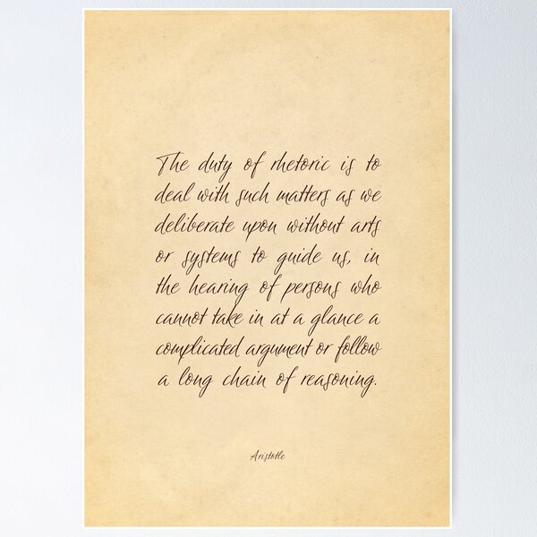 Item preview, The duty of rhetoric is to deal with such matters - Aristotle designed and sold by calligraphygfx.