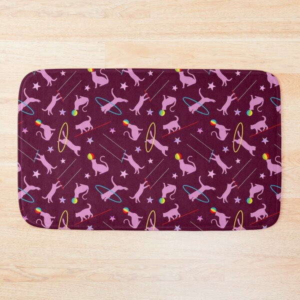 Item preview, Acrobatic Cats in Dark Pink designed and sold by The Wellington Boot.