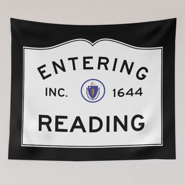 Item preview, Entering Reading Massachusetts - Commonwealth of Massachusetts Road Sign  designed and sold by NewNomads.