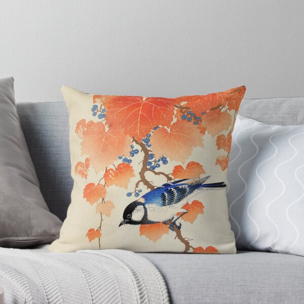 Item preview, Great Tit on Paulownia Branch  - Japanese Art 1900s designed and sold by pennyandhorse.