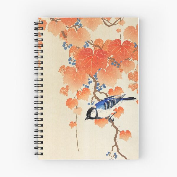 Item preview, Great Tit on Paulownia Branch  - Japanese Art 1900s designed and sold by pennyandhorse.