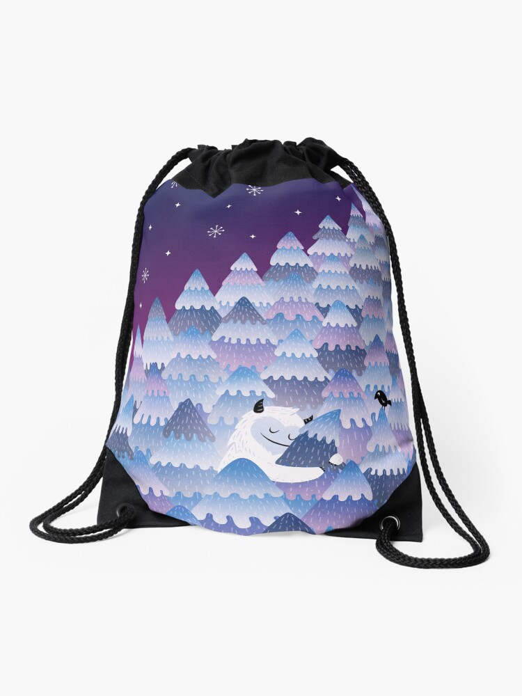 Thumbnail 1 of 3, Drawstring Bag, Tree Hugger (Night version) designed and sold by littleclyde.