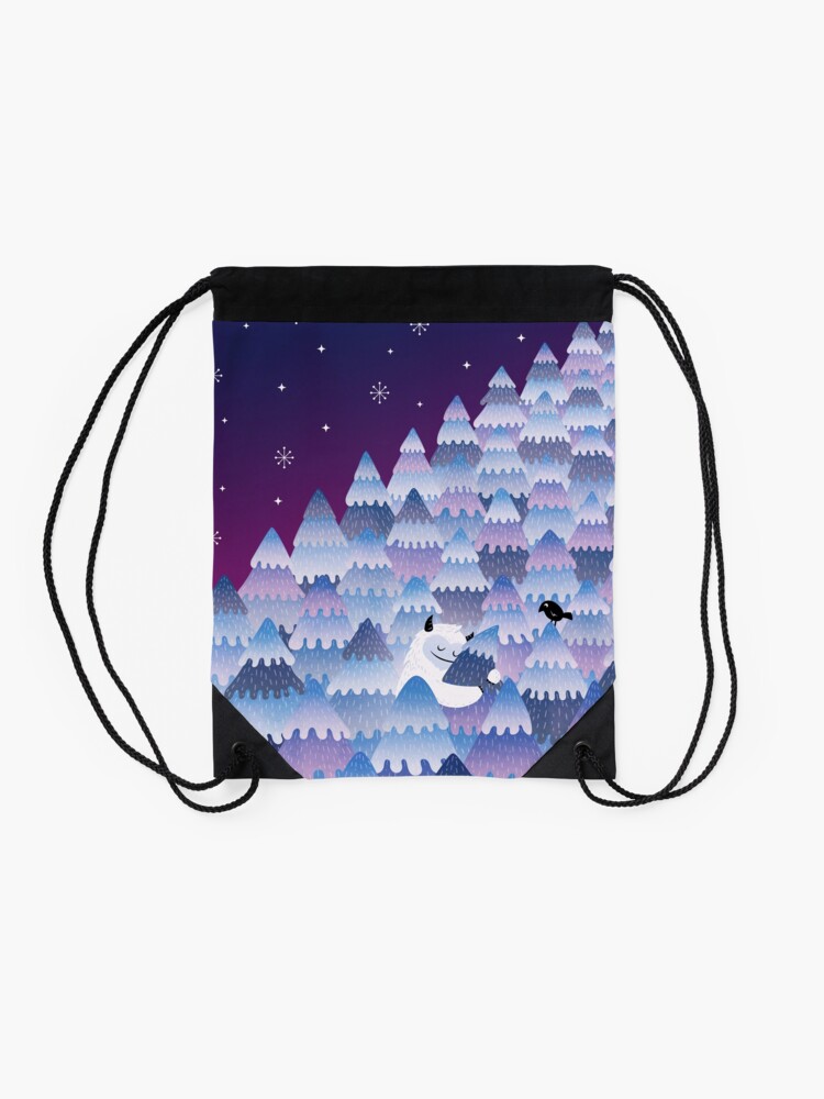 Thumbnail 2 of 3, Drawstring Bag, Tree Hugger (Night version) designed and sold by littleclyde.