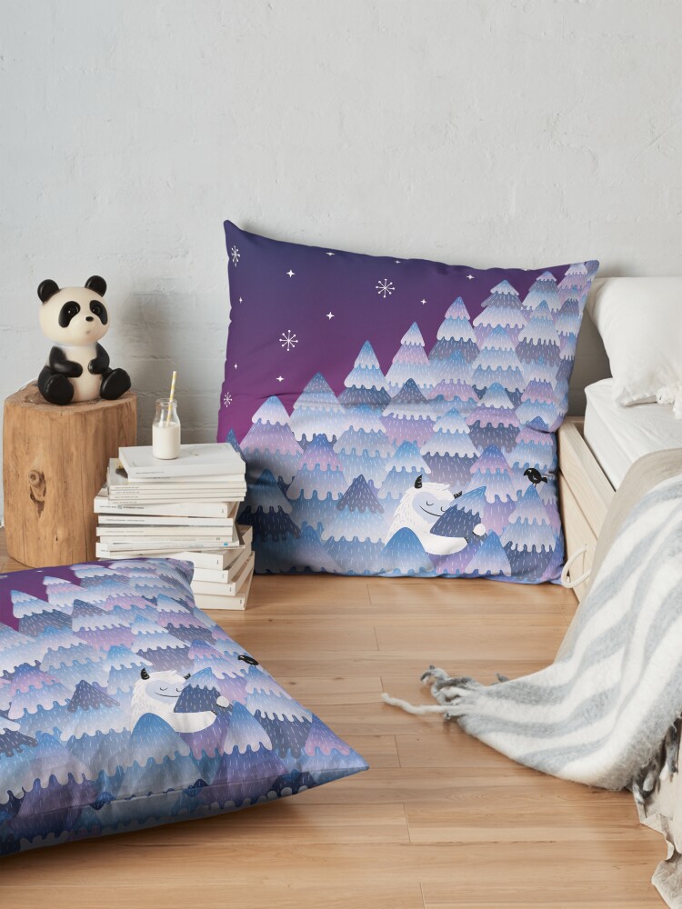Alternate view of Tree Hugger (Night version) Floor Pillow