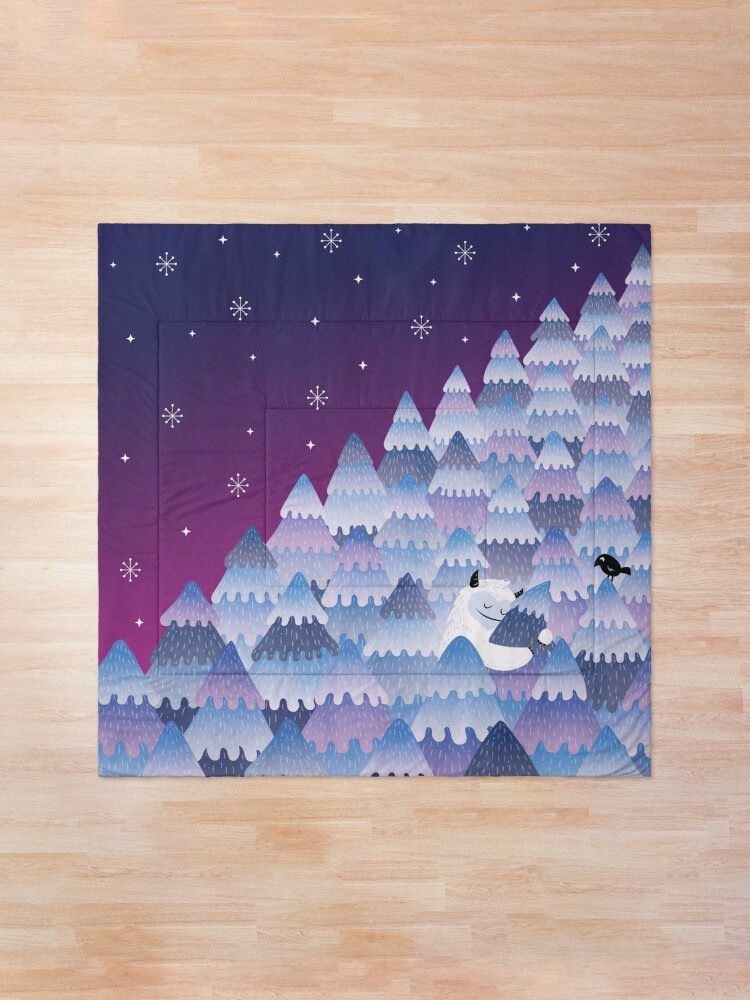 Alternate view of Tree Hugger (Night version) Comforter