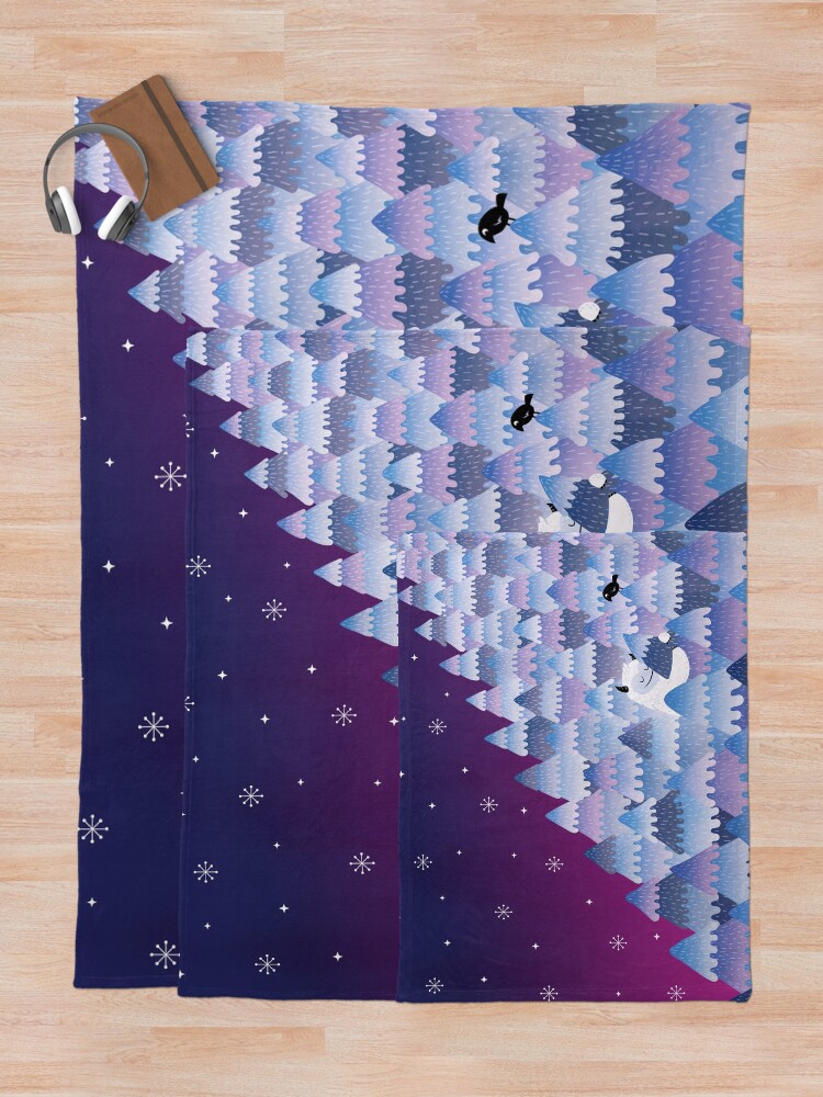 Alternate view of Tree Hugger (Night version) Throw Blanket