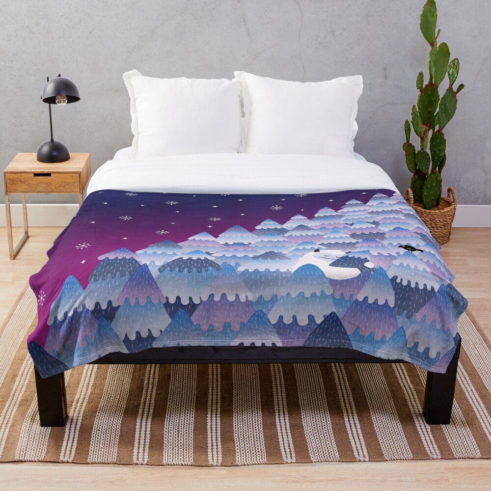 Tree Hugger (Night version) Throw Blanket