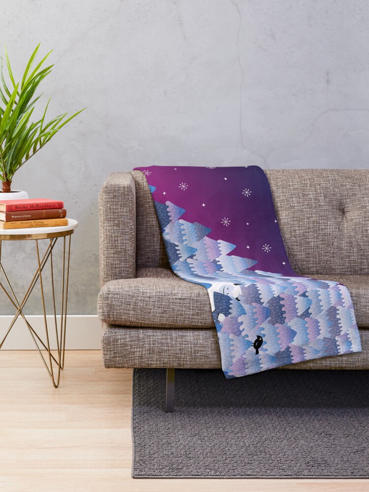 Alternate view of Tree Hugger (Night version) Throw Blanket