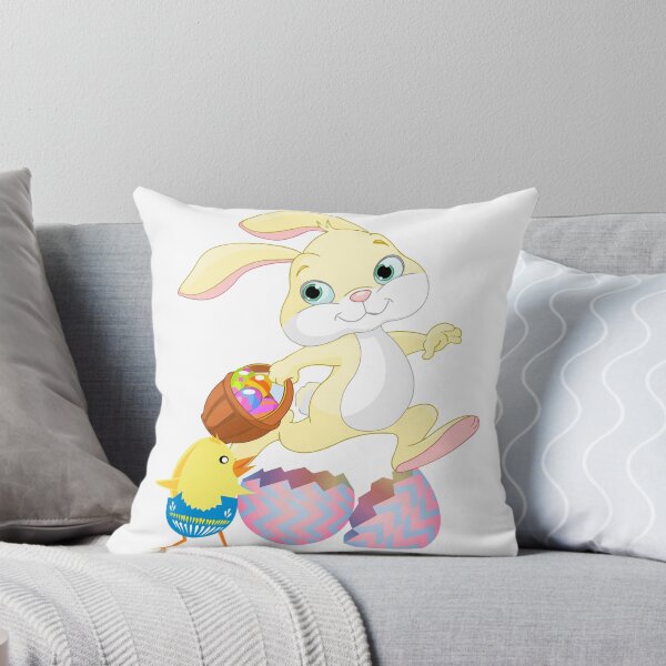 Item preview, Running Bunny and Chick with Easter Eggs designed and sold by TigsArts.