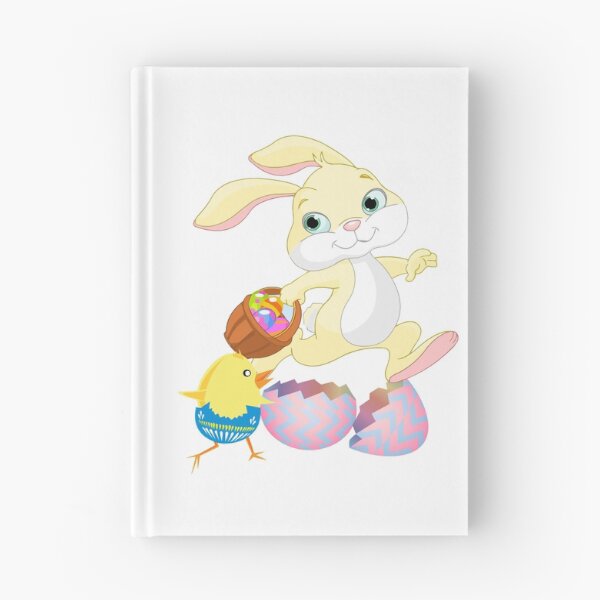 Item preview, Running Bunny and Chick with Easter Eggs designed and sold by TigsArts.