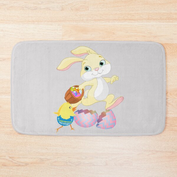 Item preview, Running Bunny and Chick with Easter Eggs designed and sold by TigsArts.