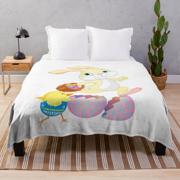 Item preview, Running Bunny and Chick with Easter Eggs designed and sold by TigsArts.