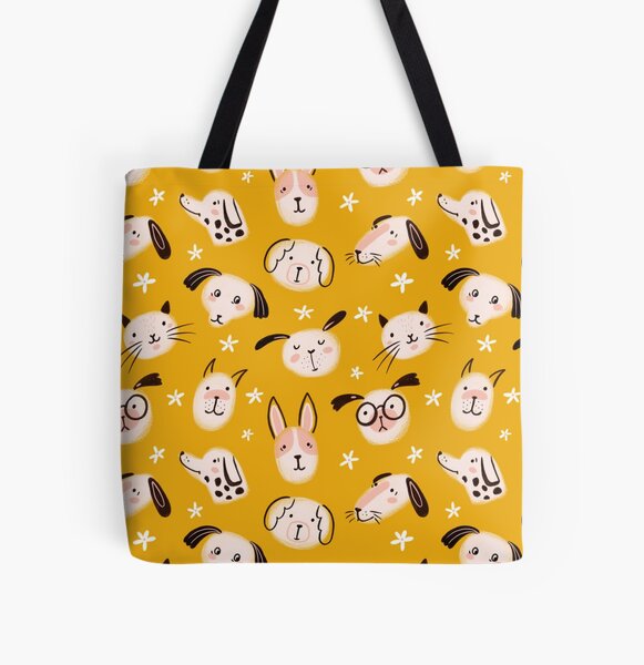 Funny cartoon dogs All Over Print Tote Bag