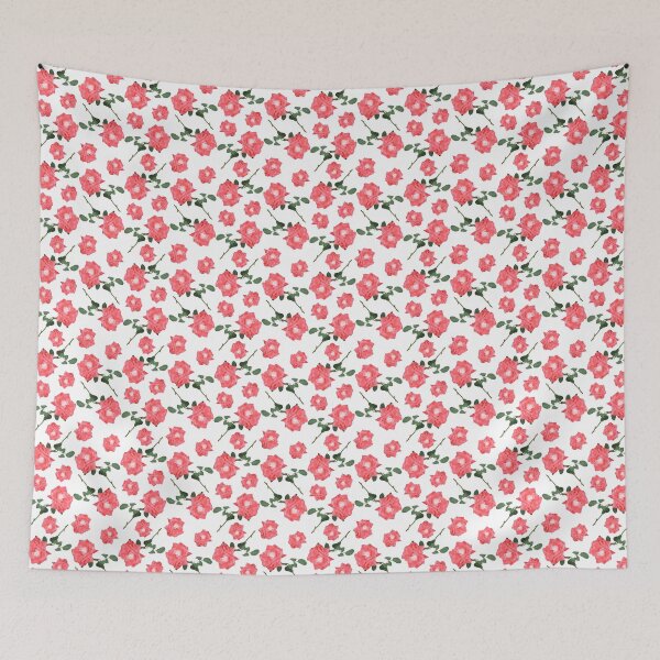 Item preview, Salmon Pink Rose with Stem and Leaves designed and sold by STHogan.