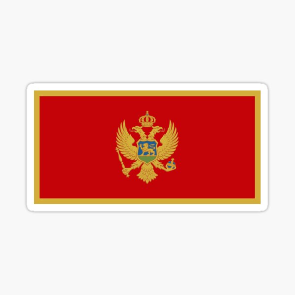 Autocollant sticker drapeau oval code pays voiture montenegro montenegrin mne 
