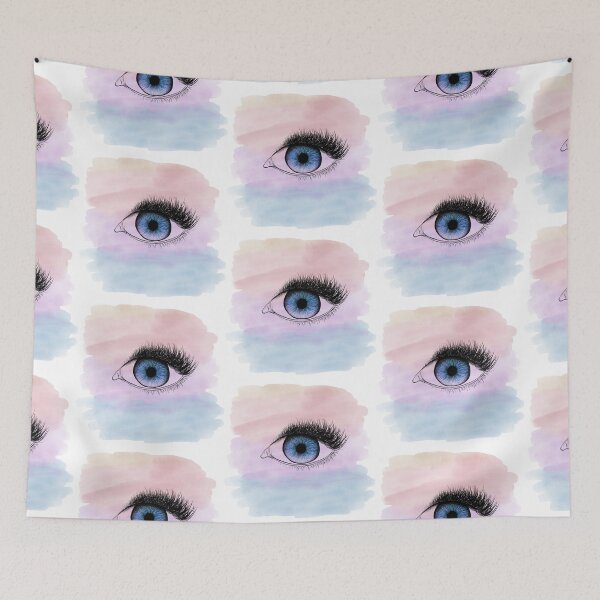 Item preview, Big Blue Eye on Water colour background  designed and sold by niccdefilippis.