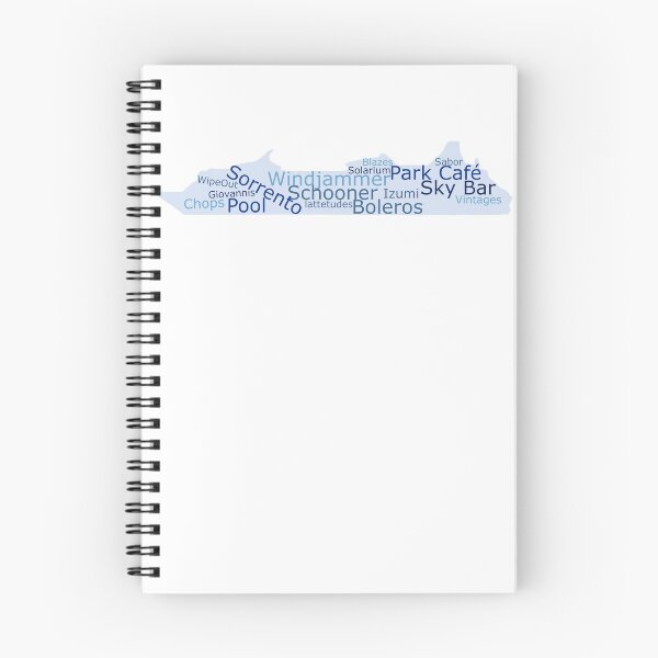 Item preview, Royal Caribbean cruise ship restaurants and bars word cloud designed and sold by WorldRoverShirt.
