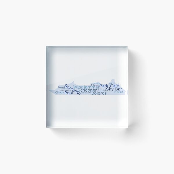 Item preview, Royal Caribbean cruise ship restaurants and bars word cloud designed and sold by WorldRoverShirt.