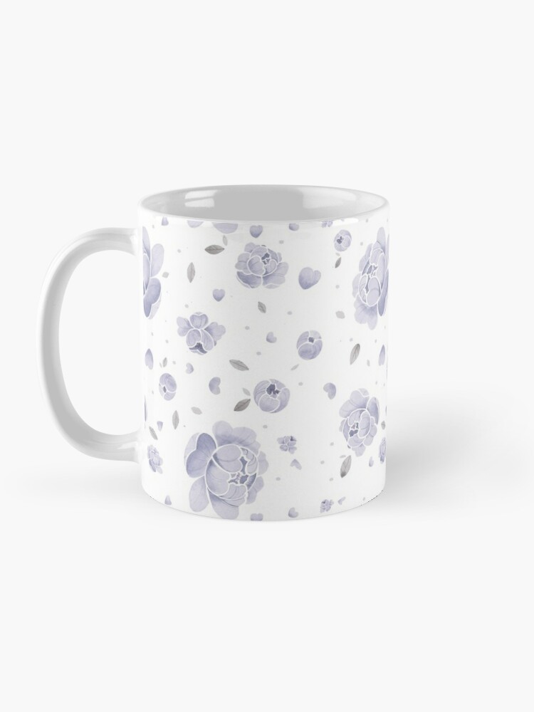 Thumbnail 3 of 6, Coffee Mug, Blue Peonies designed and sold by Sandramartins.
