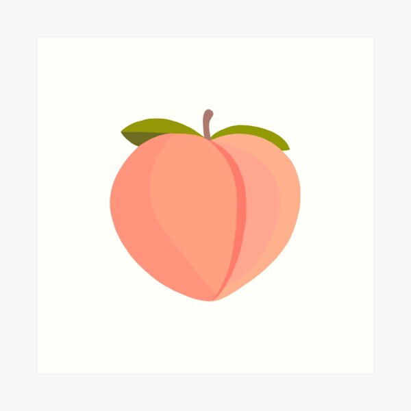 "Peach emoji " Art Print for Sale by SplendidArt Redbubble