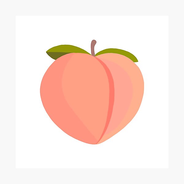 Aperçu de l'œuvre Émoji pêche créée et vendue par Swish & Scribble.