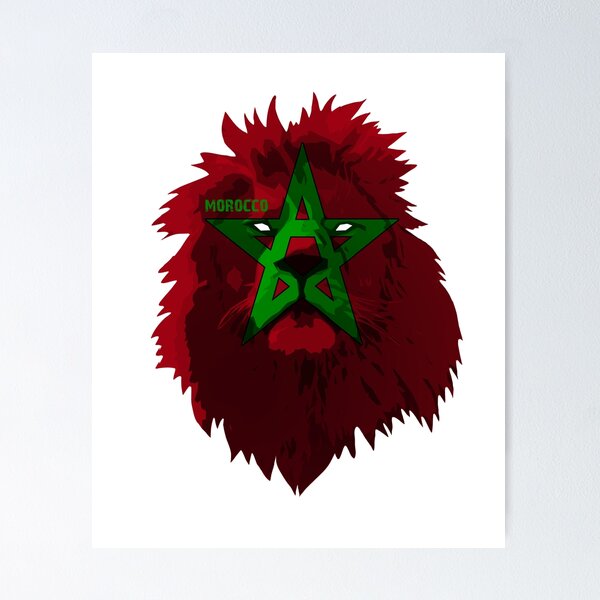 Item preview, Morocco Lion National flag designed and sold by Domestic8edApe.
