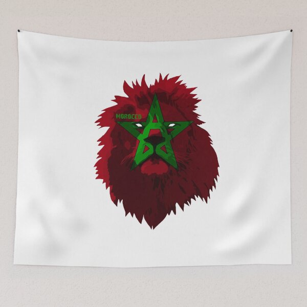 Item preview, Morocco Lion National flag designed and sold by Domestic8edApe.