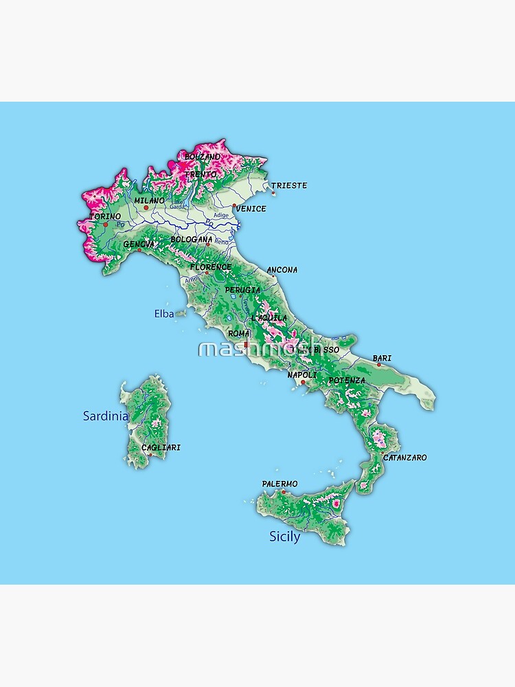 Fundas Tarjetero Para Iphone Italia Mapa F Sico Detallado Mapa Topogr Fico De Italia Con Las