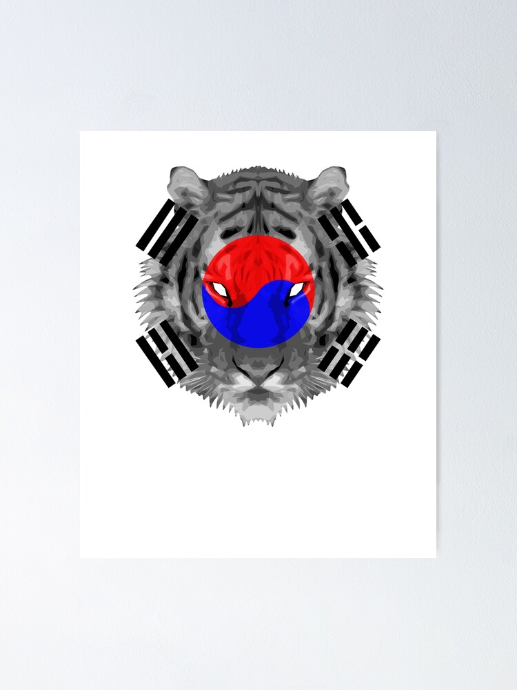 South Korea Tiger Korean Nation Flag