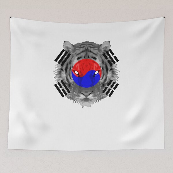 Item preview, South Korea Tiger Korean Nation Flag designed and sold by Domestic8edApe.